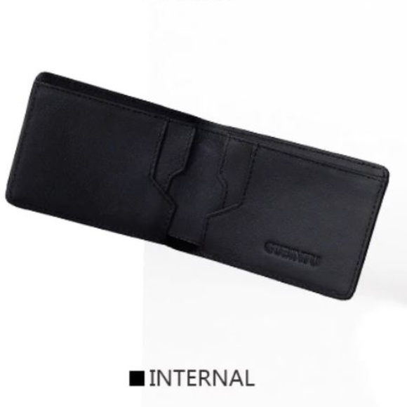 Slim Leather ID Credit Card Holder Bifold RFID - Picture 4 of 6